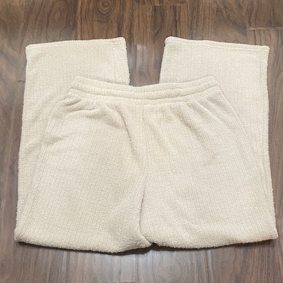 Hippie Rose Tan Wide Leg Fleece Pants - Picture 6 of 8